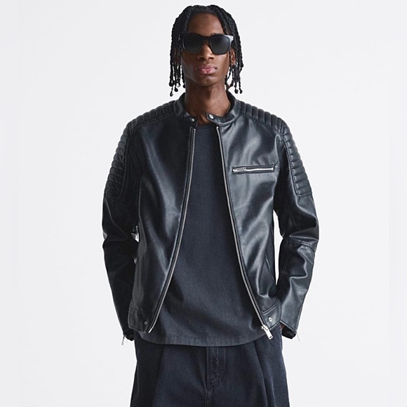 ZARA Leather Biker Jacket - Size XL, Great Condition! - Picture 5 of 5